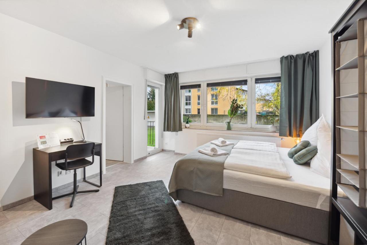 1 Zi. Wohnung, 34M², Parken, Messe Dus ดุยส์บูร์ก ภายนอก รูปภาพ
